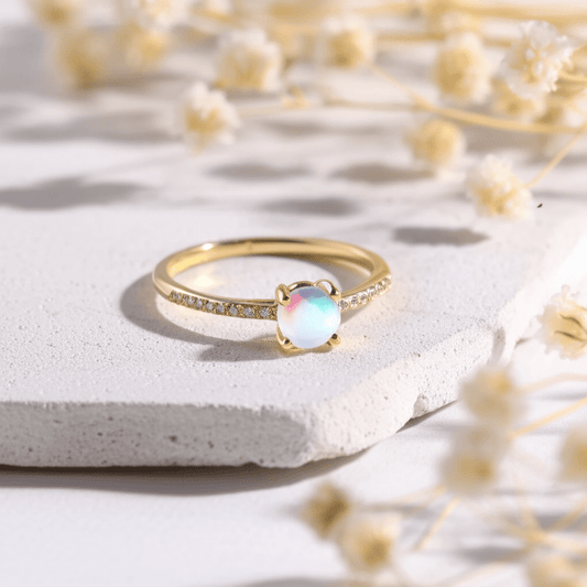 Maansteen Ring Goud