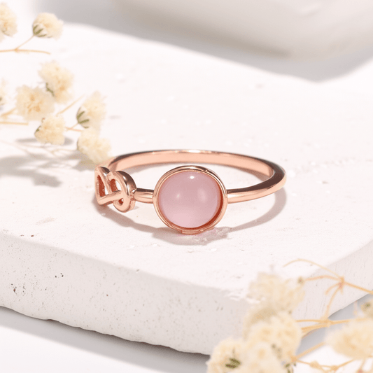 Roze Maansteen Ring